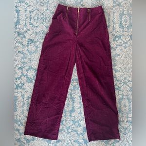 & Other Stories Burgundy cropped pant sz 6
